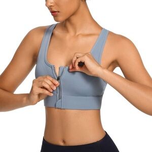 WOWENY Women Everday Bra Chest Wrap Bralette Light Blue Size M NWT